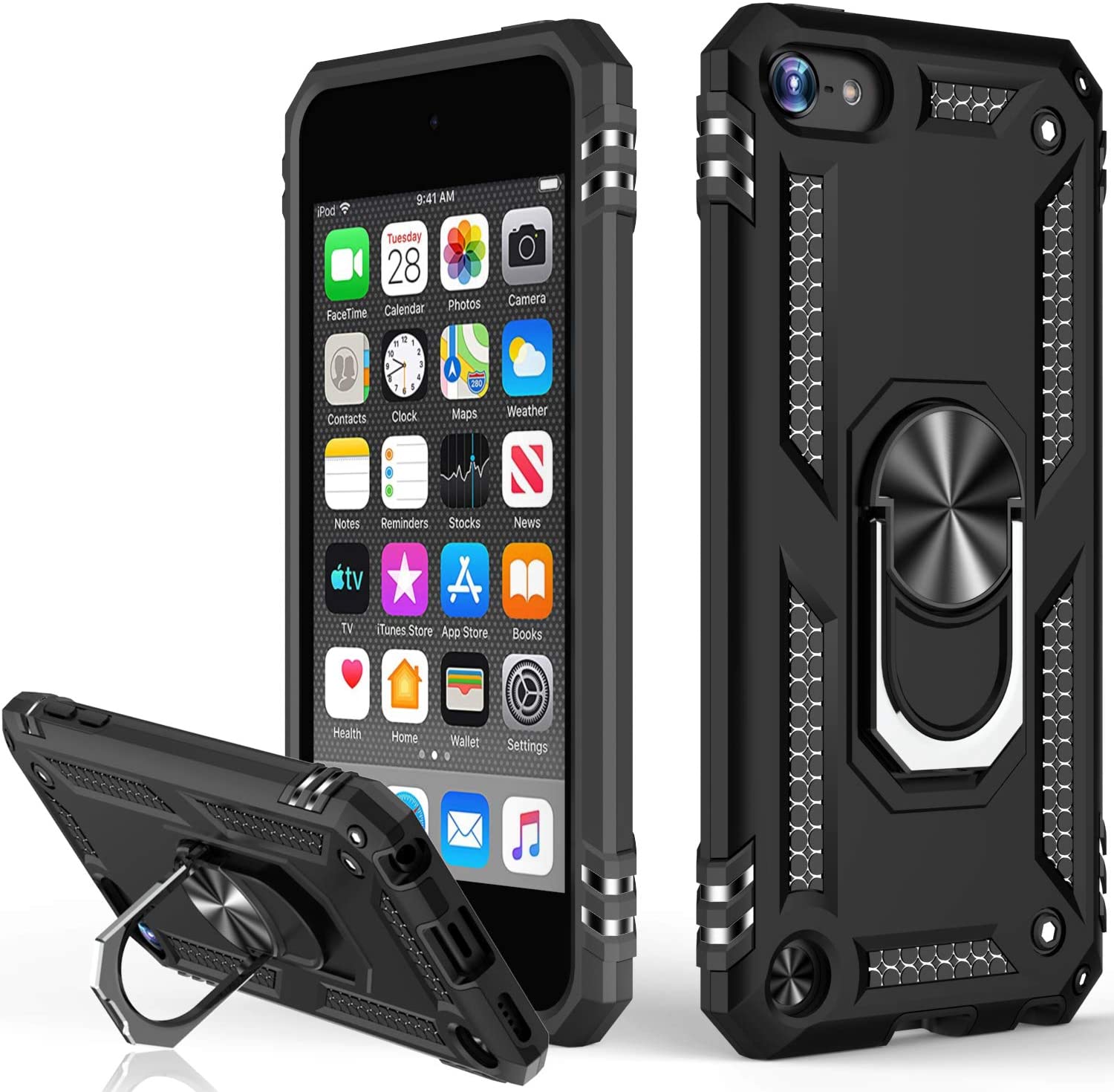 Étui à bague hybride pour iPod Touch 5/6/7 Étui à bague hybride pour iPod Touch 5/6/7